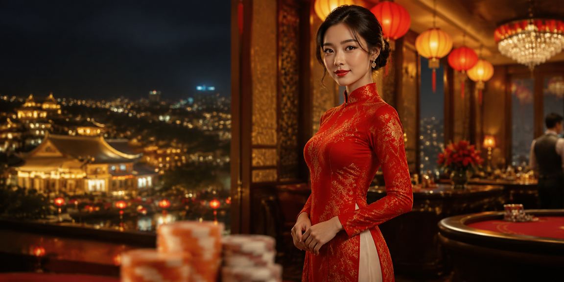 Không gian giải trí hiện đại tại Hội An với phong cách áo dài truyền thống Việt Nam