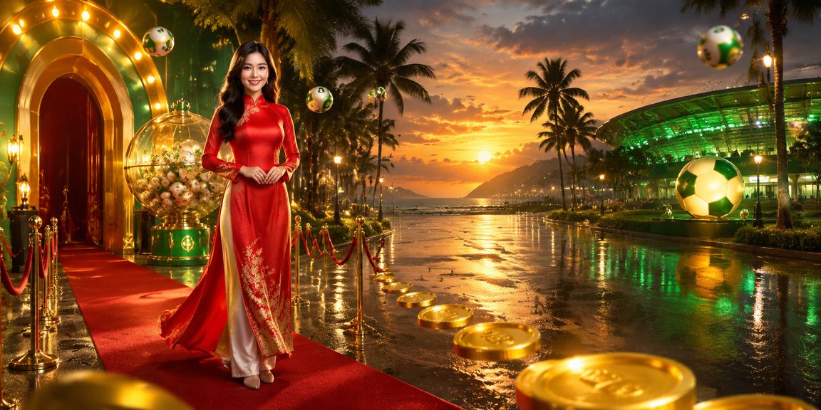Phụ nữ mặc áo dài truyền thống tham gia xổ số và giải trí tại Phú Quốc